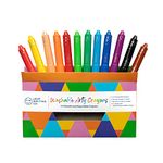 Love Writing Co. 12 Washable Crayons for Kids | 3in1 Twistable Crayons | Colour as Pastels and Watercolours | Easy Grip & Glide Crayons For Toddlers | Safe & Non-Toxic Crayons