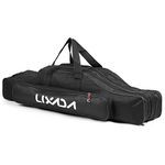 Lixada 3 Layers Fishing Pole Bag Portable Folding Rod Carry Case Fishing Reel Tackle Storage Bag Case Storage Bag Organizer