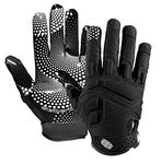 Seibertron G.A.R.G 2.0 Gel Filled Patented Anti-Impact Ultra-Stick Football Sports Receiver Gloves Adult Black XS