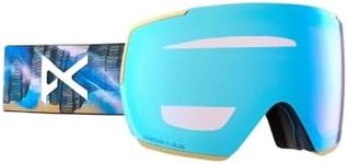 Anon M5 Snow Goggles + Bonus Lens + MFI Face Mask (Frame: Chet Malinow, Lens: Perceive Variable Blue, Spare Lens: Cloudy Pink)