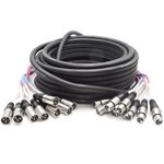 Seismic Audio-SARLX-8x50-8 Channel XLR Snake Cable-50 Feet Long-Pro Audio Snake for Live Live, Recording, Studios, and Gigs-Patch, Amp, Mixer, Audio Interface 50-Feet