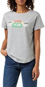 FRIENDS Women's Central Perk T-Shirt, Grey (Sports Grey SPO), 8