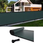 Cliselda 4ft x 50ft Privacy Fence Screen, Green Fence Covering Privacy with Grommets, Heavy Duty Fencing Mesh Shade Net Cover for Outdoor Yard Wall Garden Backyard Commercial Residential