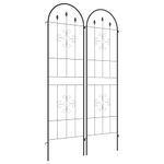 Outsunny Set of 2 Garden Trellis, Metal Trellis for Climbing Plants Support Frames, 50 x 180cm, Arrow Design