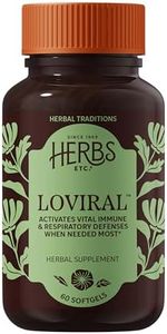 Herbs, Etc. Loviral Softgels - Herbal Supplement for Respiratory Wellness & Healthy Immune Response - Lomatium, OSHA & Pelargonium - Gluten-Free & Organic - 60 Count (60 Servings)