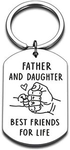 Dad Gifts from Daughter Keychain Gifts to Dad Fathers Day Birthday Christmas Xmas Gifts Keychain for Fathers Daughter Gifts Best Friends for Life Gift Keychain Engraved Gifts