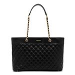 Miraggio Kaya Solid Quilted Western Tote Bag For Women, Black