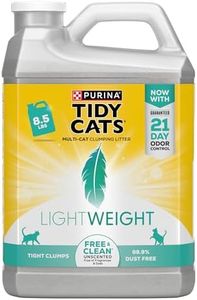 Purina Tidy Cats Low Dust, Clumping Cat Litter, Lightweight Free & Clean Unscented, Multi Cat Litter - (2) 8.5 lb. Jugs