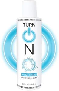 Turn on Water Based Sex Lube 8 Ounce Premium Personal Lubricant, Long Lasting Formula for Condom Safe Vegan Ph Balanced Hypoallergenic and Paraben Free Intimacy, Gel Lube for Men Women & Couples