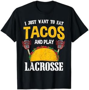 Tacos and Lacrosse Shirt Lax Player Gift Idea Cinco de Mayo T-Shirt