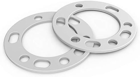 WHEEL CONNECT Light Truck Wheel Spacer,6mm thickness(1/4inch),Fit bolt pattern 5X139.7, 6X139.7, Cast Aluminum, Pack of 2.