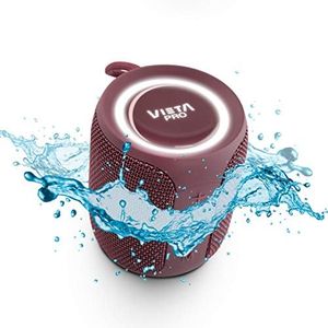 Vieta Pro Altavoz Bluetooth Potente 20W, Radio FM, Resistente al Agua, 12H Batería, Micrófono, Aux-In, USB-C, TWS, Compatible con Alexa | Altavoz Portátil Easy 2. Burdeos