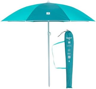 Decathlon Paruv 160 UPF 50+ 2 Places Blue/Green Beach Parasol/Umbrella, Grey Blue
