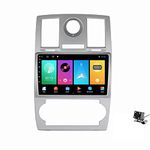 ADMLZQQ Car Audio Compatible with Carplay+Android Auto,9 Inch Double Din Car Stereo with Bluetooth for Chrysler 300C 2004-2011,Touch Screen Car Radio MP5 Player with Backup Camera,Mirror Link,M150S