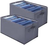 DAWNTREES 2 Pack Wardrobe Clothes Organiser,Foldable,Pant storage and Locker Organizer Clothes Storage Drawer Closet Organizer for Jeans, T-Shirts, Dress Organizers