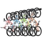 VEVOR Bike Storage Rack, 8 Bike Racks and 7 Helmets Hooks, Wall Mount Bike Storage Hanger, Home & Garage Organizer, Customizable for Various Bike Sizes, Adjustable Holder, Holds Up to 400 lbs, 72-inch