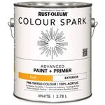 Colour Spark Exterior Paint in Flat white, 3.78L