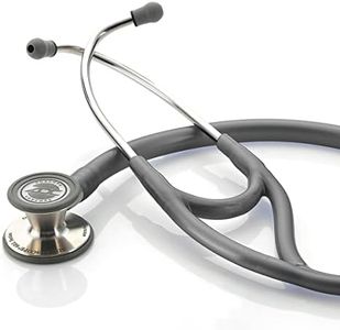 ADC 601MG Adscope Model 601 Convertible Cardiology Stethoscope with Tunable AFD Technology for Adult and Pediatric Patients, Metallic Gray, 28" Length