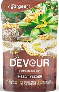 Gargeer Bugs and Insects Food. Complete Gel Diet for Roaches, Crickets, Worms, Dubia, Fly, etc. Made in The USA, Using Premium Nutritional Ingredients. 8oz Powder Turns into 2 Pound of Ready Food.…