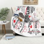 Greys Ultra Soft Anatomy Flannel Blanket,50"x40" Lightweight Cozy Plush Microfiber Solid Blanket,All Seasons Warm Throw Blanket