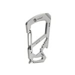 TACRAY Carabiner Keychain Clip, Stainless Steel key holder with Anti-Lost and Quick Release clip, Multitool keychain Bottle Opener and ruler, Easy Carry Backpack Clasp.