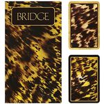 Caspari Tortoise Shell Bridge Gift Set, 2 Playing Card Decks & 2 Score Pads