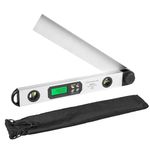 ALLmeter 0~225° 16 Inch/400mm Digital Angle Finder Gauge Display Angle Ruler Level Measuring Tool Home Protractor Spirit Level for Carpentry,Construction LCD Backlit,with Bubble Level,Mechanical Lock