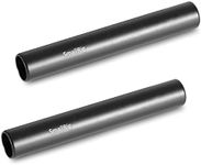 SMALLRIG 4 Inches (10 cm) Black Aluminum Alloy 15mm Rod with M12 Female Thread, Pack of 2-1049