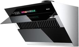 BRANO Range Hood 36 inch with 900CFM, Voice/Gesture Sensing/Touch Control Panel, Unique Side-Draft Design for Under Cabinet Modern Kitchen Hood, Ducted/Ductless Convertible
