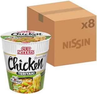 NISSIN Cup Noodles Chicken Teriyaki Flavoured Instant Noodles, 70 g Pot (Pack of 8)