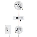 Echogear in-Wall TV & Soundbar Power Kit Safely Hides Cables Behind Your Wall - Includes Low Voltage Cable Managment to Conceal All TV & Soundbar Wires (HDMI, Optical, etc.)