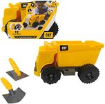 CAT Construction Toys, Sandbox Construction, Dump Truck Sand Set with Sand Accessories, Ages 3 and up