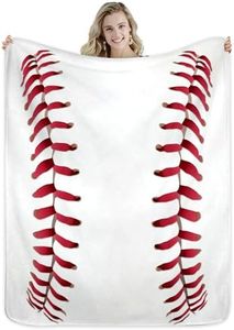 Miyotaa Baseball Sports Flannel Blanket 50Wx60H Inch Gift Teen Boys Man Cool Soft Warm Fuzzy Throw Blanket for Couch Sofa Office Camping Travelling Bed Throws Birthday Presents