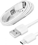 Genuine Samsung Original Fast Charging USB-A USB-C Type C Charge and Sync Cable For Mobile Phones and Tablets (USB-A to USB-C, White (1.5m))