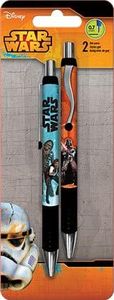 Star Wars Ballpoint Pen Set - Pack of 2 Rollerball Pens Featuring Darth Vader, Han Solo, Chewbacca and More | Star Wars School and Office Supplies