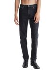 Calvin Klein Men's Tapered Stretch Jeans, Ck Essential Black, 32W x 30L