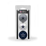 Team Golf NFL Dallas Cowboys Regulation Size Golf Balls, 3 Pack, Full Color Durable Team Imprint