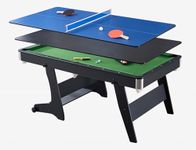 RUP 6ft 3 in 1 Pool/Billiards, PING Pong/TT, Study | Multi Game Table (All accesories Included) 2 Players