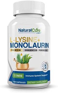 Natural Cure Labs L-Lysine + Monolaurin 600mg 1:1 Ratio, 100 Capsules