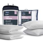 Silentnight Hotel Collection Bed Set - Luxury Hotel Quality 13.5 Tog Duvet and Pillow Pair Bundle - Premium Soft & Silk Touch - Hypoallergenic and Machine Washable, King