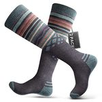 OutdoorMaster Unisex Merino Wool Ski Socks for Men/Women (OTC) Non-Slip Cuff Design,Thermal Socks for Winter, Snowboarding