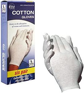 CARA Moisturizing Eczema Cotton Gloves, Large, 6 Pair