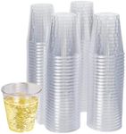 Craft And Party, 1oz 100 pcs Premium Clear Shot Glasses. Disposable Clear Cups for Wine Tasting, Vodka, Whiskey, jelly shot, sample Cups For Party and Gathering. (100, 1oz)