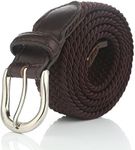 Gelante Children's Canvas Elastic Fabric Woven Stretch Braided Belts 2012-Coffee-S (20-22)