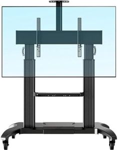 VAIDPRO Rolling TV Stand, Mobile TV Stand for 60 to 100 Inch Screens up to 200 Lbs, LCD LED OLED Plasma Flat/Curved Panels, Portable TV Stand with Wheels, Height Adjustable AV Shelf and Camera Tray