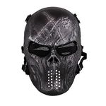 Easy Provider Skull Airsoft Paintball Hunting Full Face Protect Mask Mesh Goggle