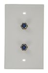 Leviton 80782-W Standard Video Wall Jack, F X F, White