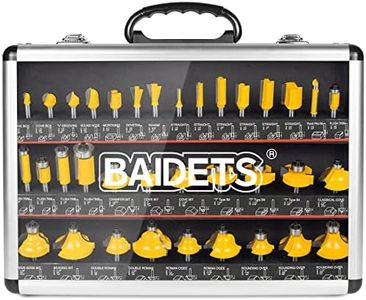 BAIDETS 35tlg. Fräser Set für Holz - Hartmetall Fräsersatz Zubehör Oberfräsen mit 1/4 Schaft (6.35 mm Schaft), für professionelle und Einsteiger-Schreinerarbeiten.