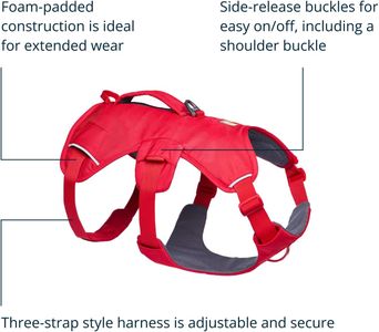 Ruffwear Web Master Dog Harness, Medium – Red