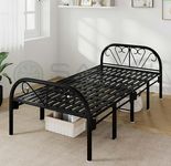 PORTABLE SAHNI FURNITURE Single Folding Bed/cot Metal/Iron/Steel for Sleeping (6by3ft, Glossy Black)